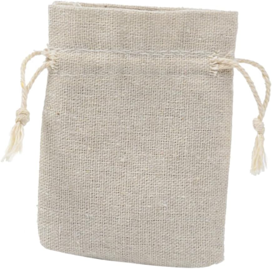 4pcs Cotton Drawstring Lavender Sachets Bags for Storage Tea Travel