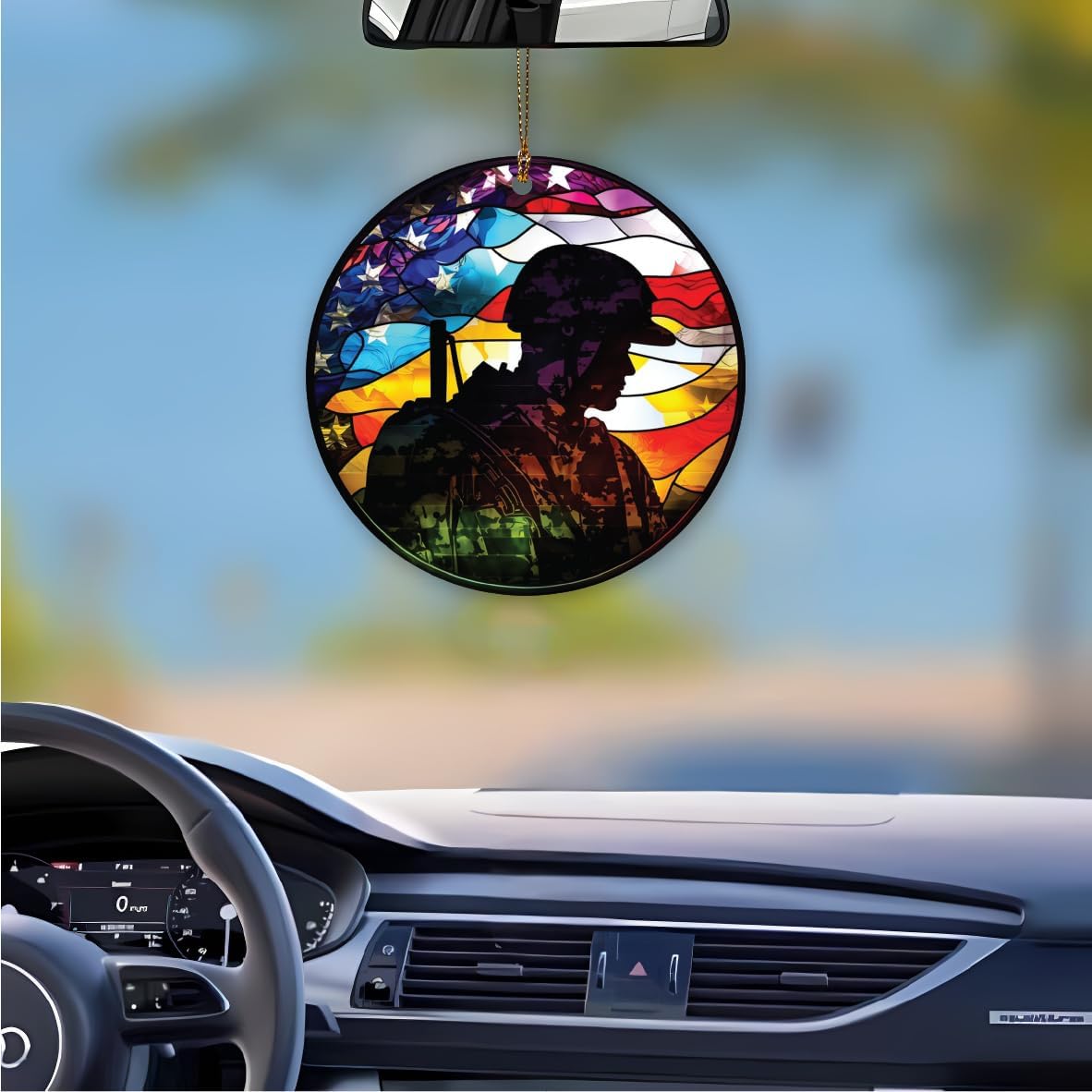American Hero Soldier Acrylic Ornament 4 Inch