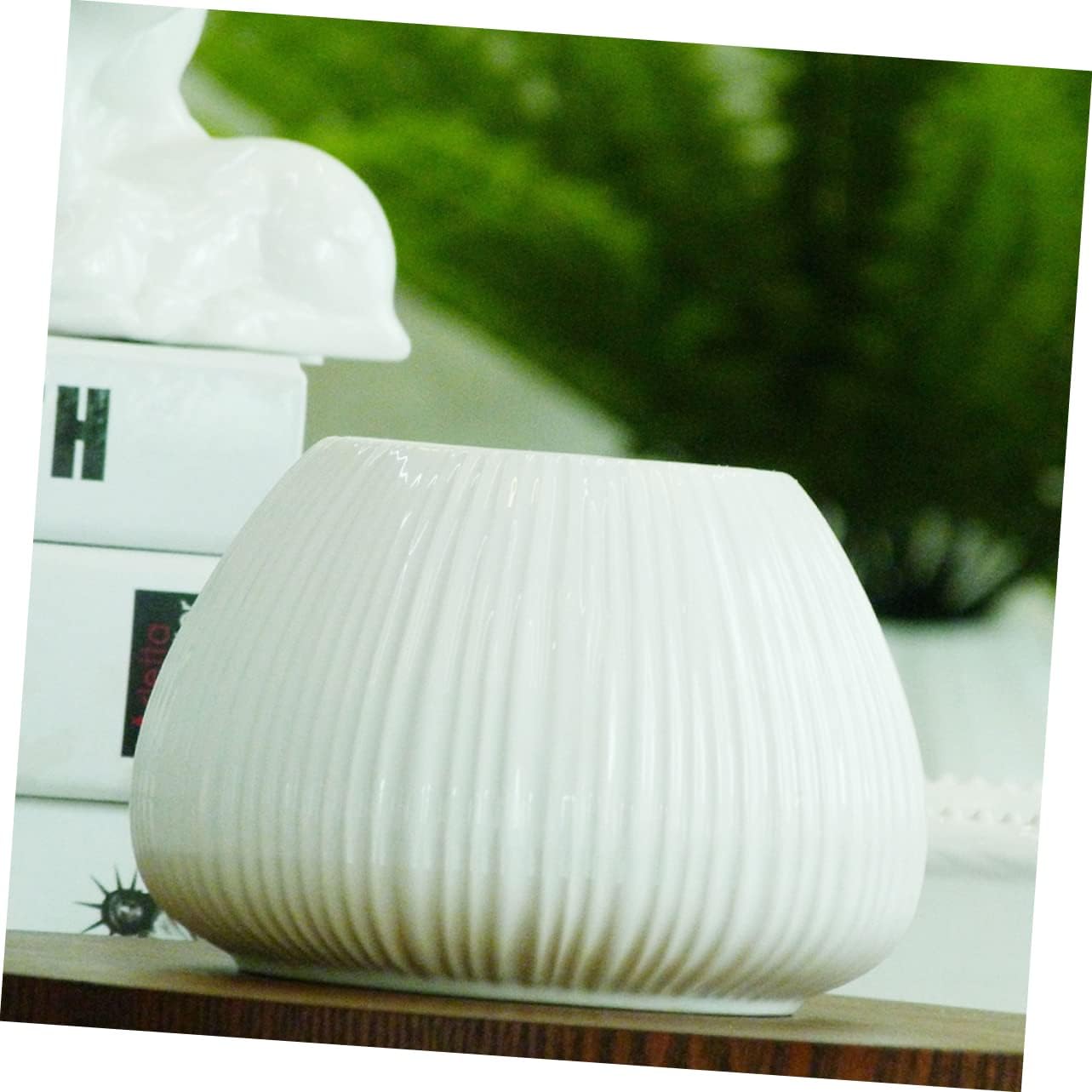 Balacoo White Ceramic Vase 1PC Small Flower Pot Decorative Container
