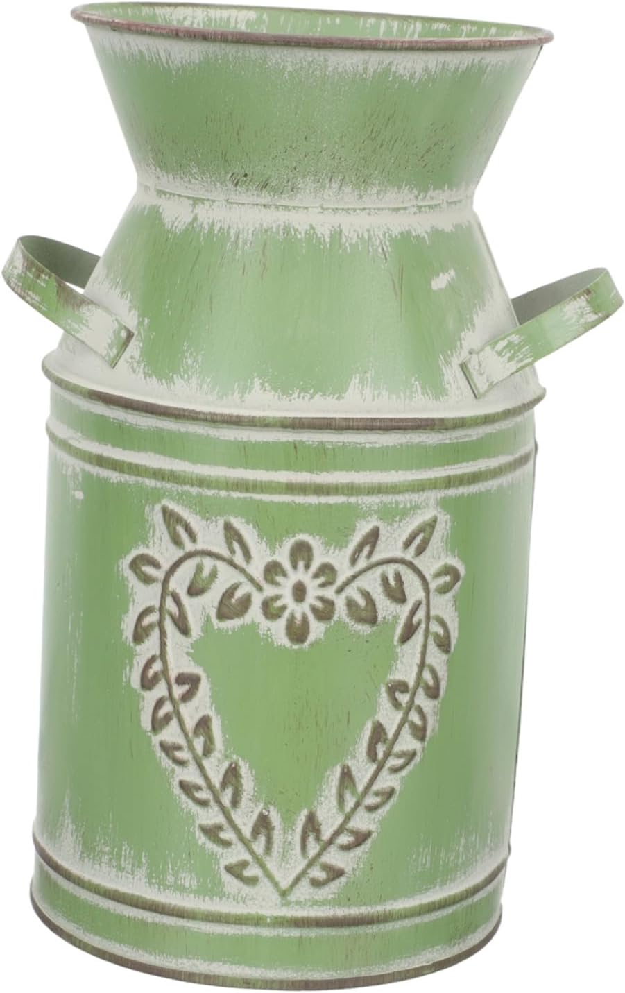 Rustic Dark Green Iron Flower Bucket Vase