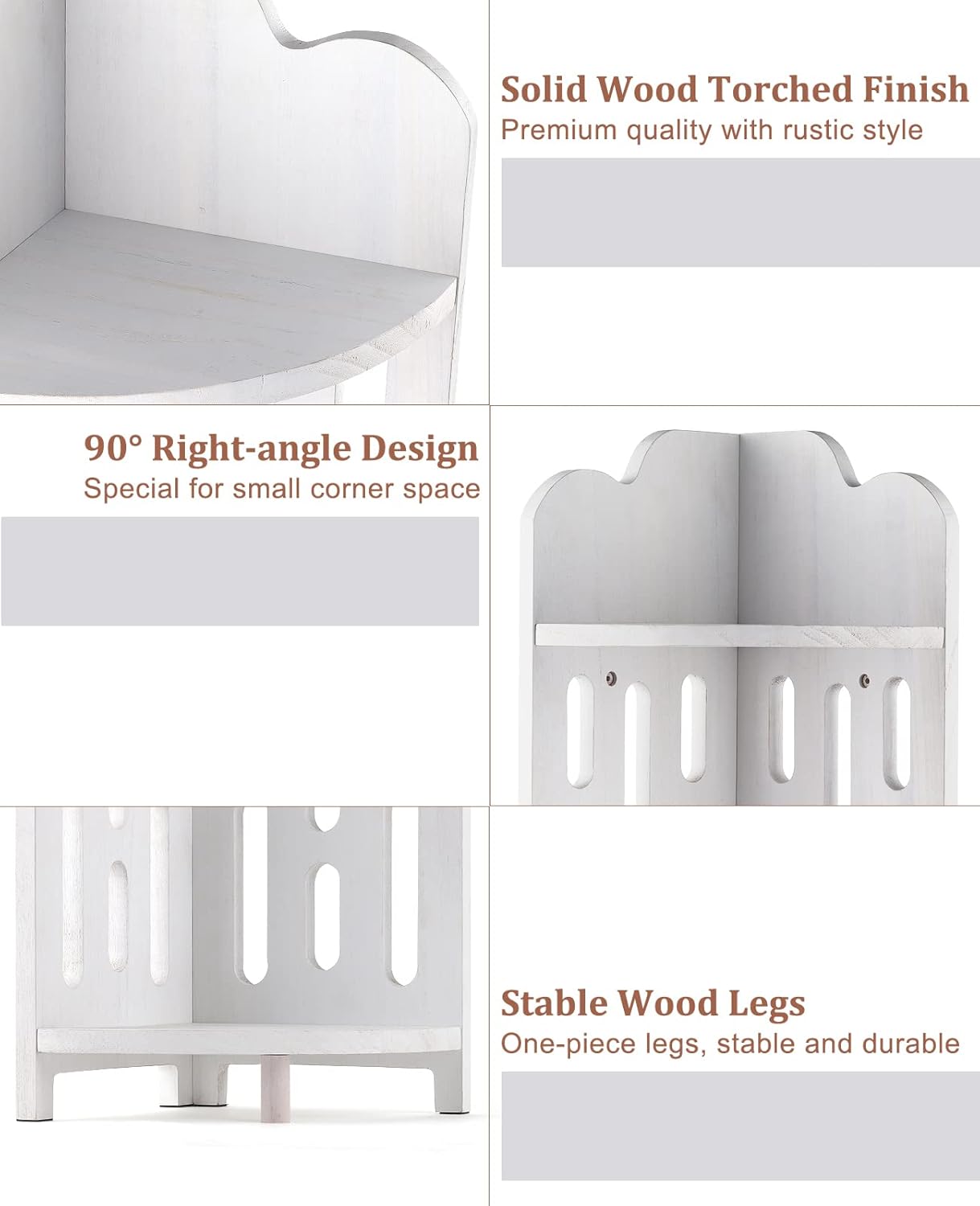 Meangood 3 Tier Bathroom Corner Shelf Stand