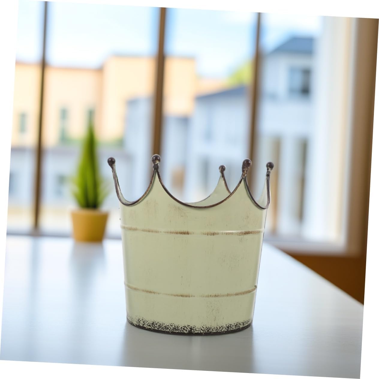 Retro Iron Flower Vase for Home Office Decor