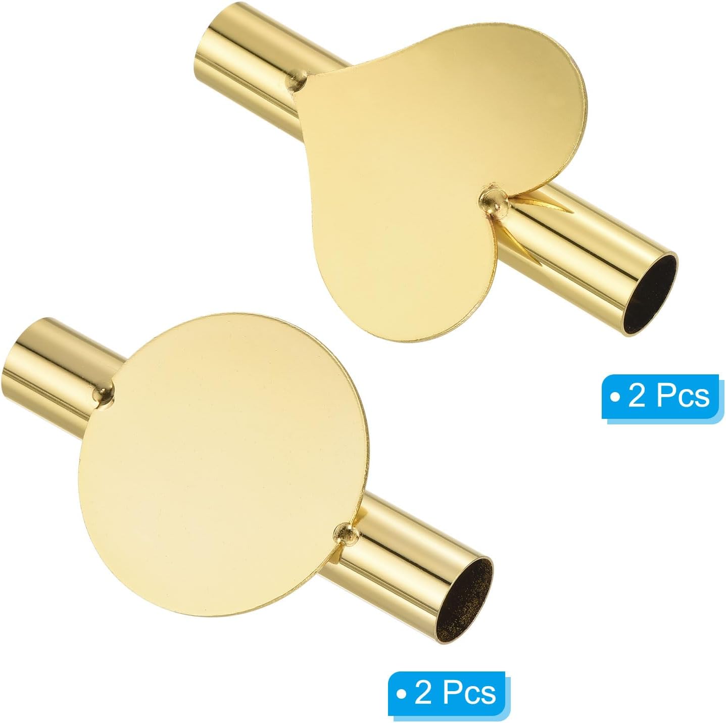 PATIKIL Wall Flower Vase Tube 4Pcs Set Gold Tone