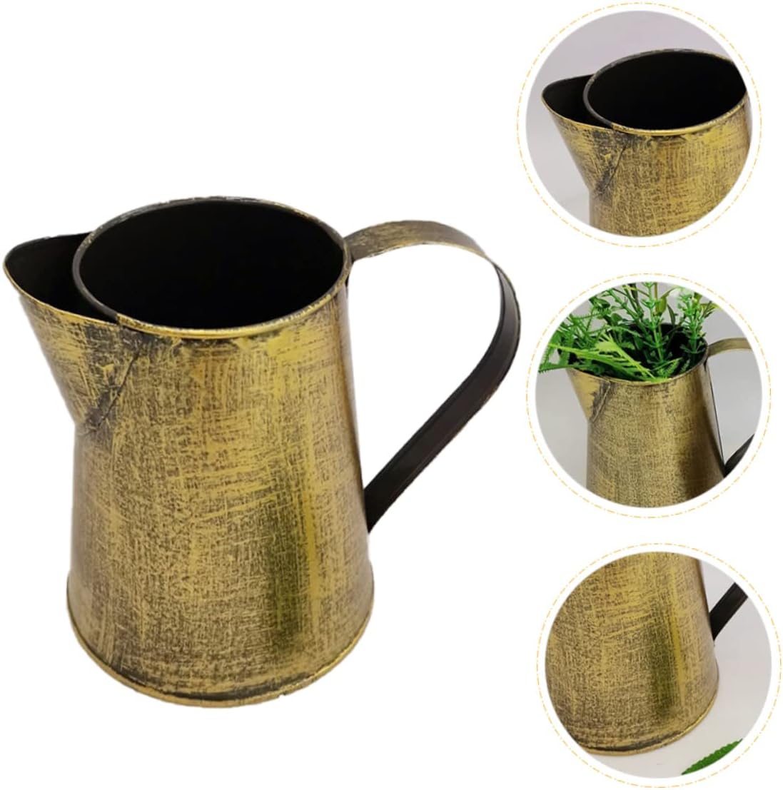 Cabilock Vintage Iron Flower Pot Pitcher Vase