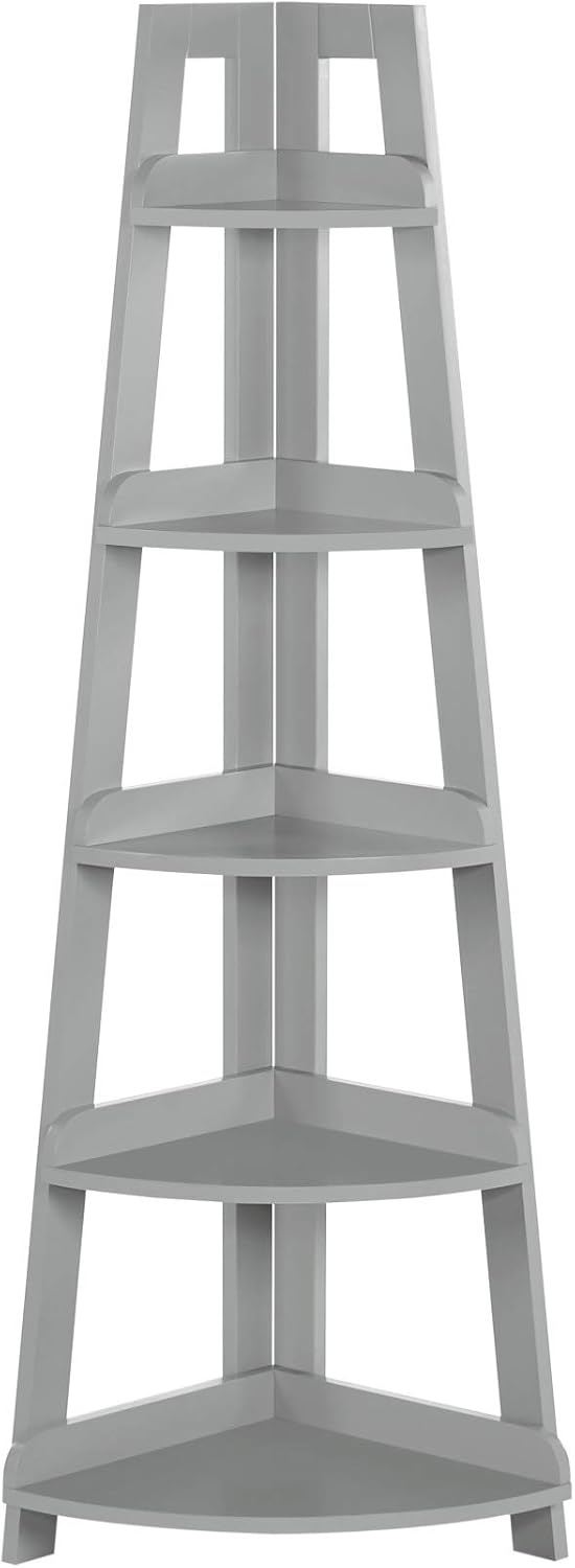 RiverRidge Amery 5-Tier Corner Ladder Shelf - Gray