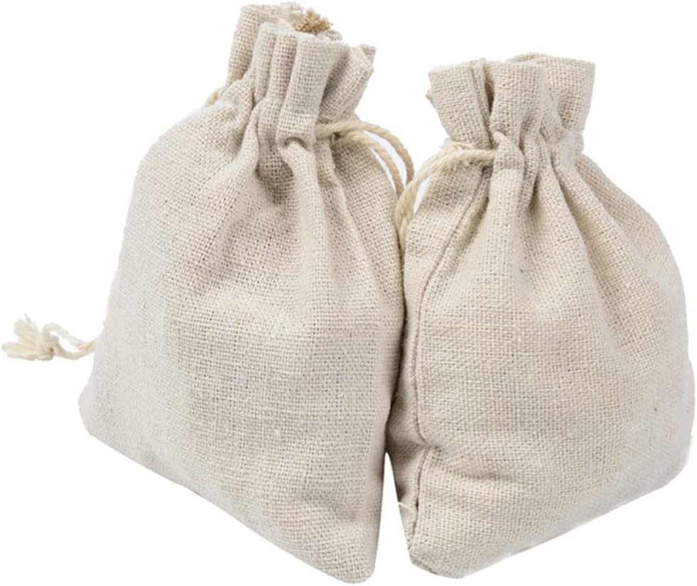 4pcs Cotton Drawstring Lavender Sachets Bags for Storage Tea Travel