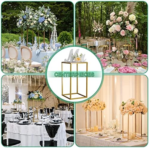 YALLOVE 2 Pack 1575 Inch Gold Wedding Flower Stand