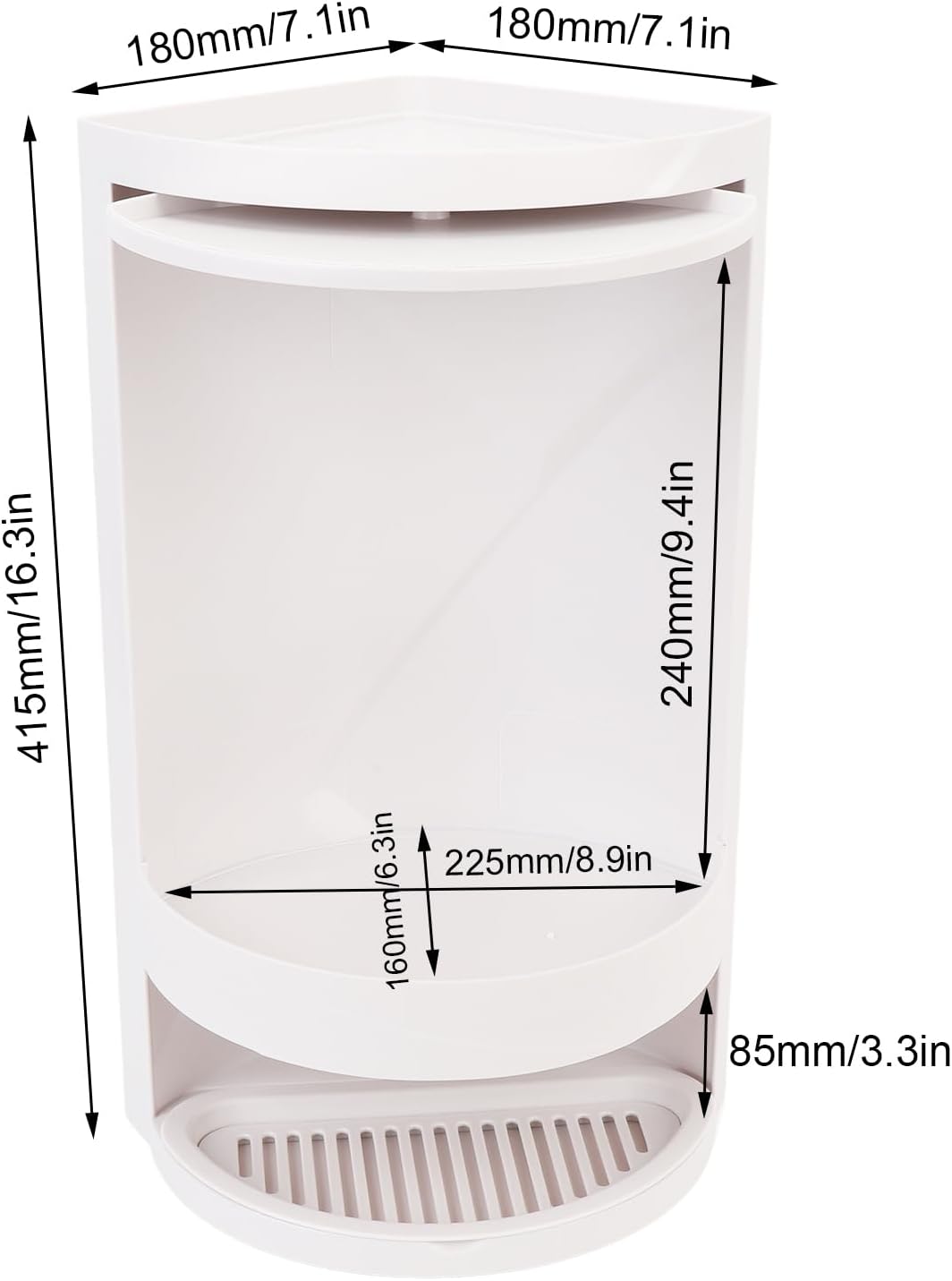 Yosoo Health Gear 2 Tier Bathroom Corner Shelf