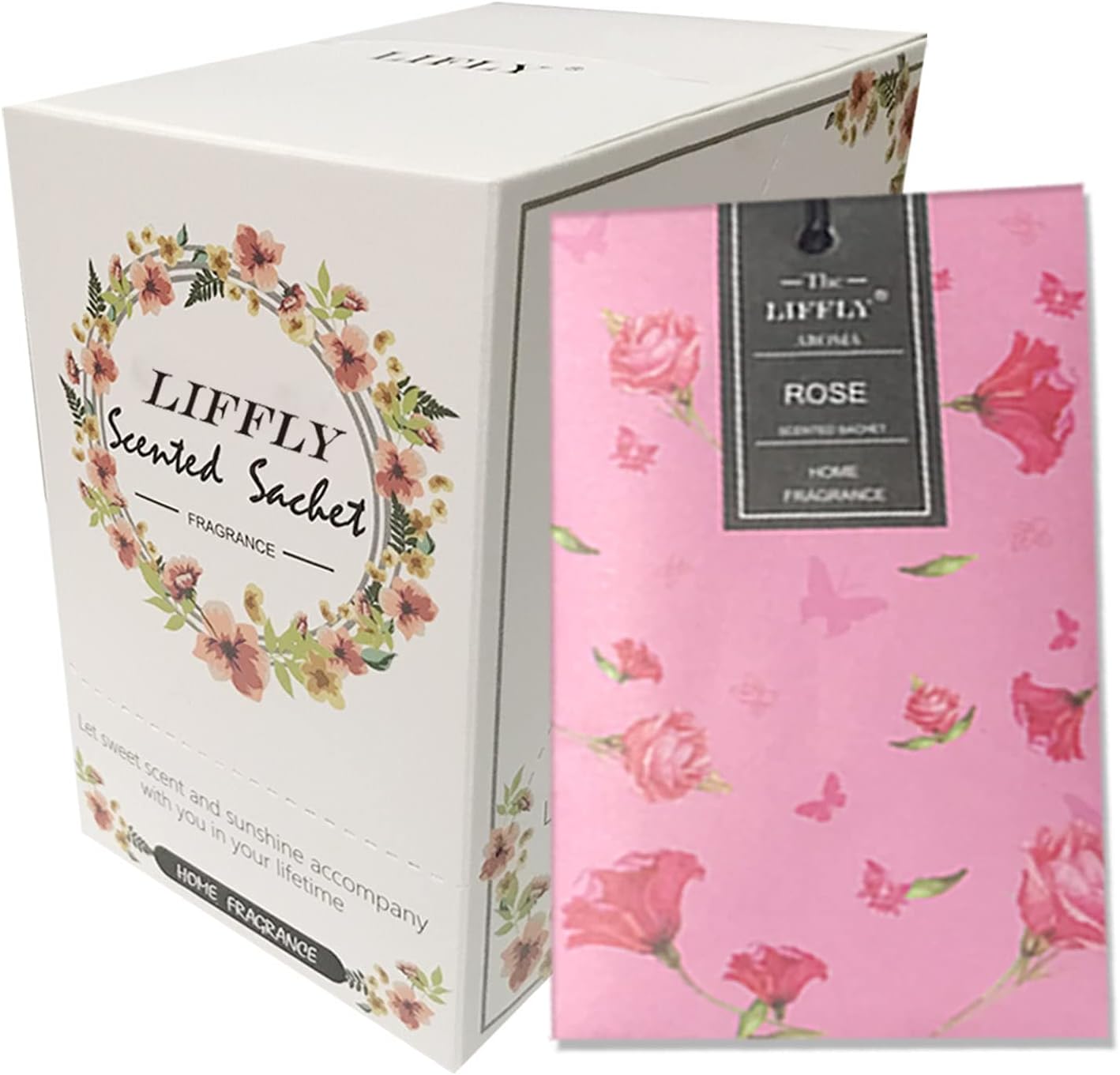 14 Packs Rose Scented Sachets for Drawers and Closets 1