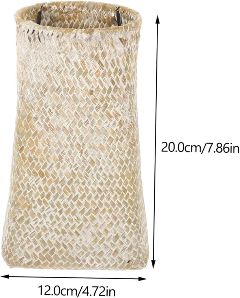 Handmade Seagrass Woven Decorative Vase for Home Display