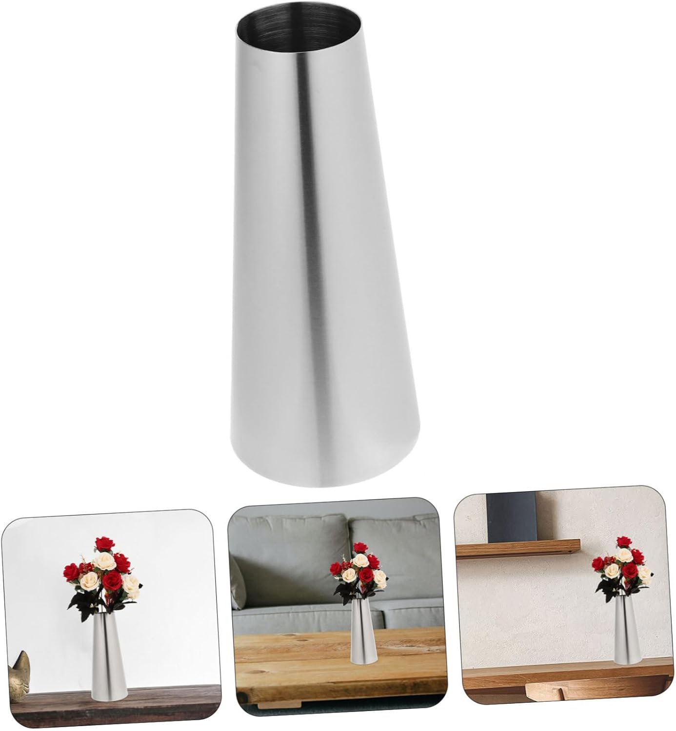 Stainless Steel Modern Dried Flower Vase for Home Decor