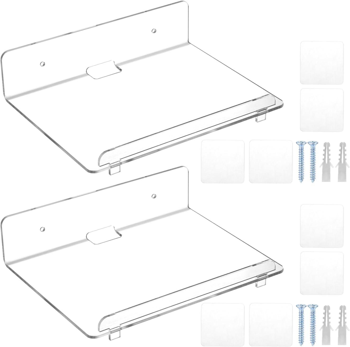 QWORK 2 Pack Floating Wall Shelves for Home Decor