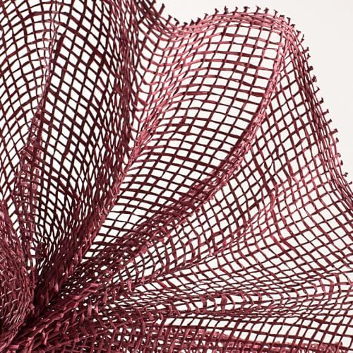 Craig Bachman 10 Inch Poly Burlap Mesh Cranberry Red 10 Yards