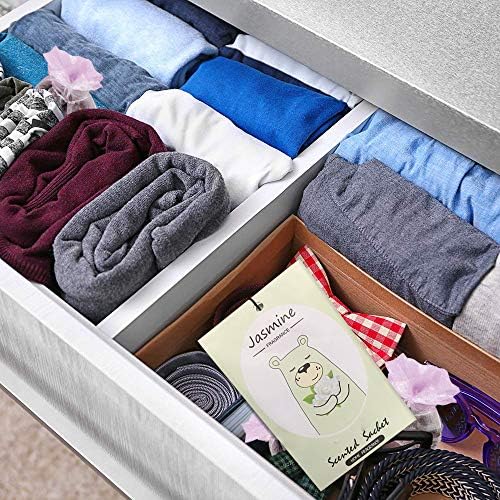 14 Pack Jasmine Scented Sachets for Drawer and Closet