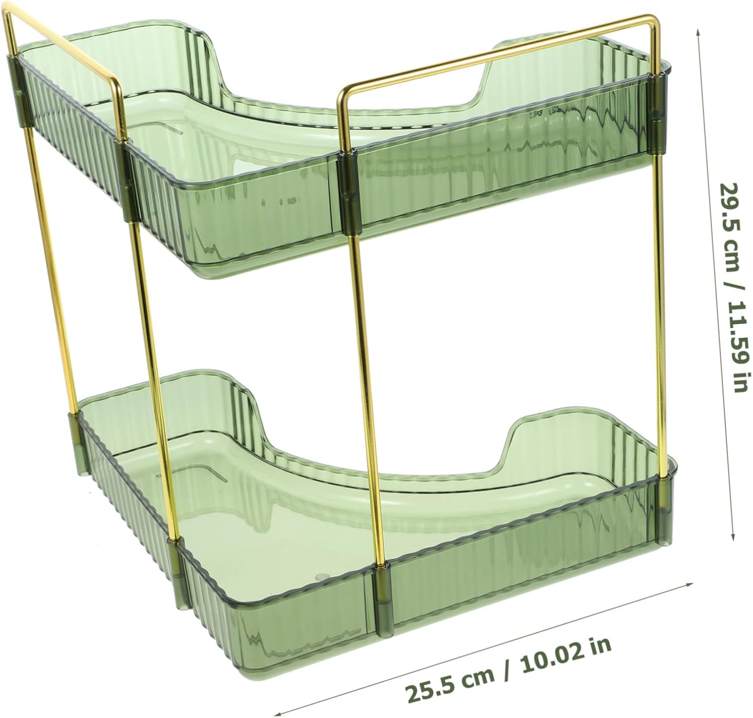 Transparent Two Corner Shelf Organizer for Bathroom and Kitchen