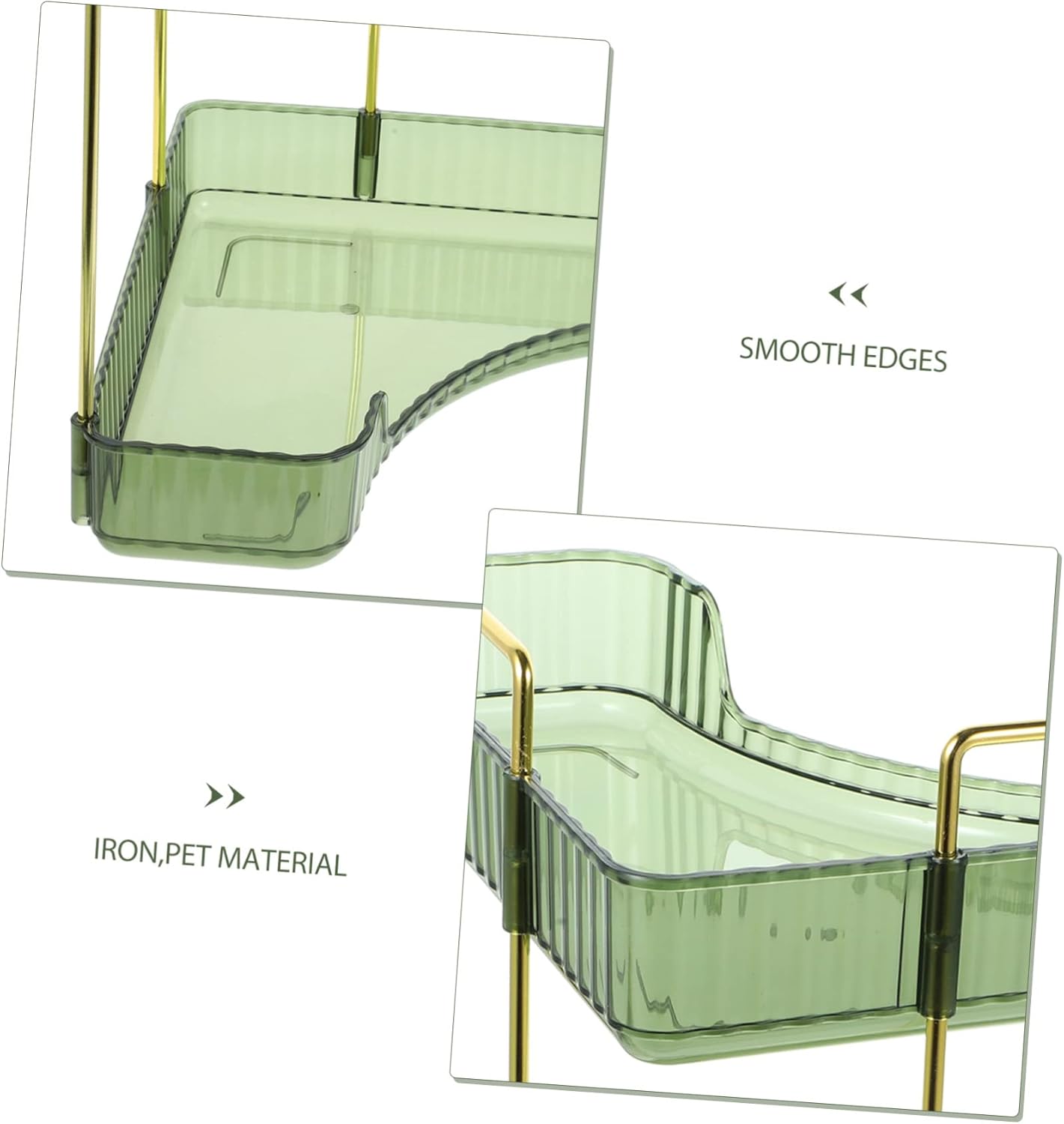 MAGICLULU Transparent Corner Shelf Dual Layer Bathroom Organizer