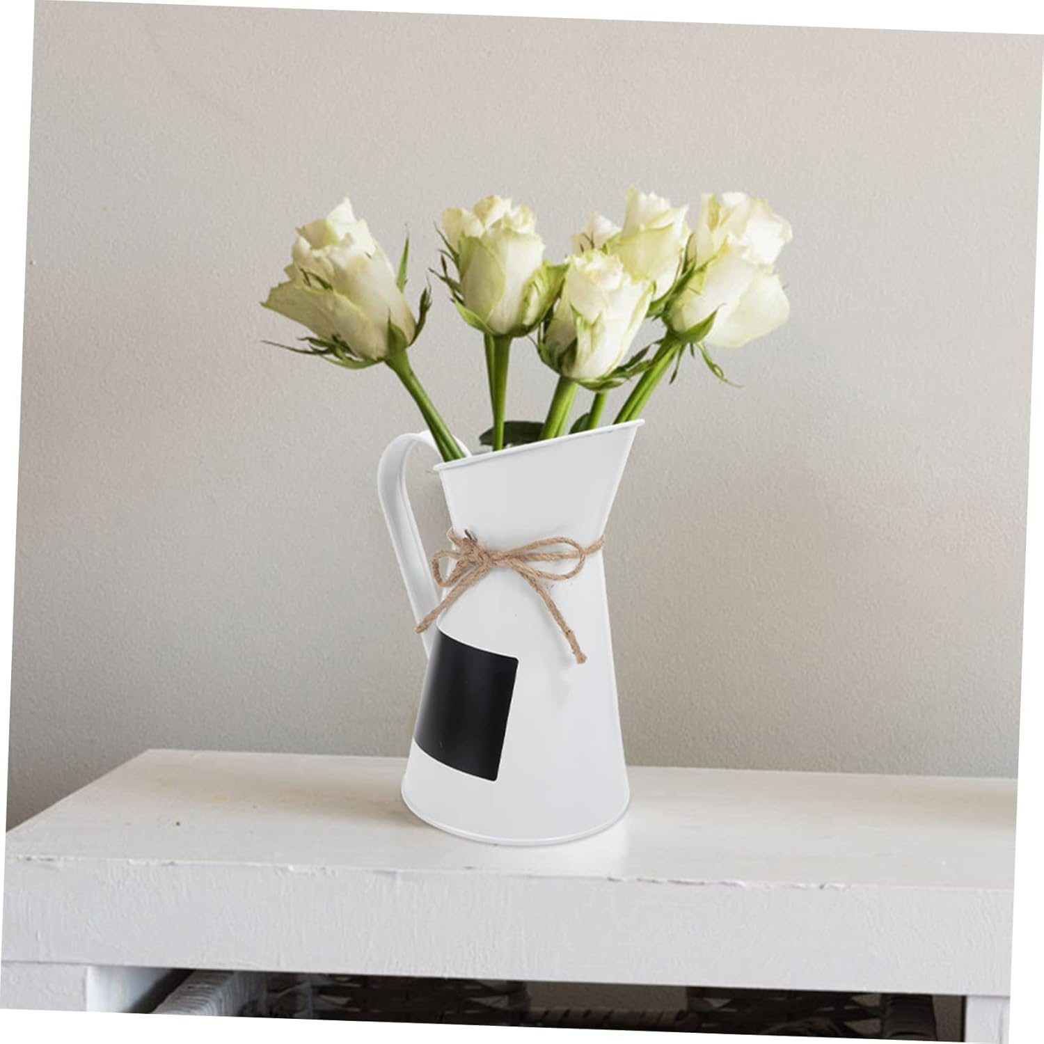Rustic Metal Flower Bucket Farmhouse Style Plant Pot