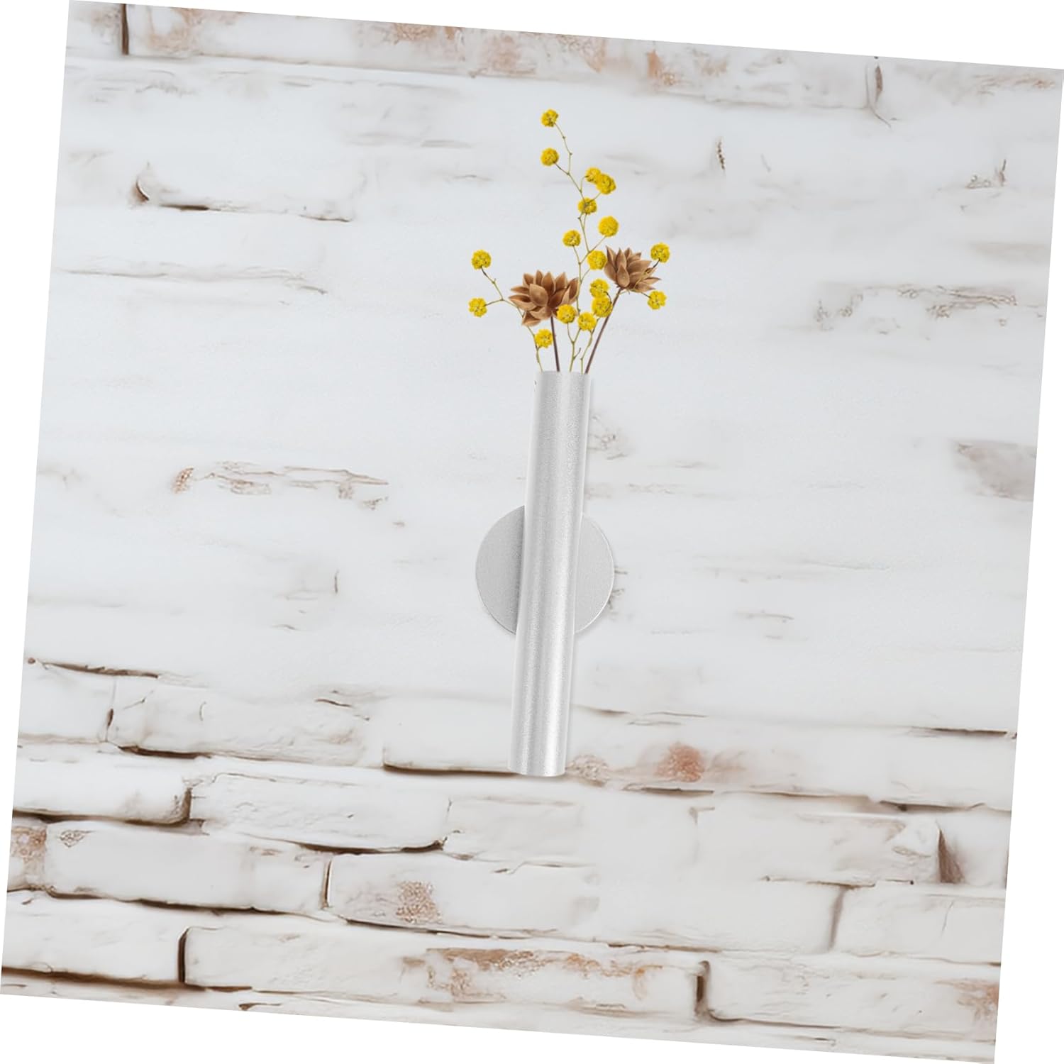 IMIKEYA Wall-Mounted Flower Tube Scandinavian Metal Vase
