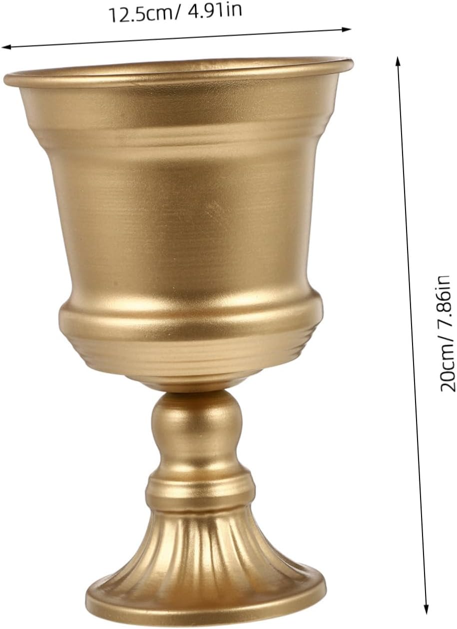 Metal Flower Vase for Tabletop and Home Decor