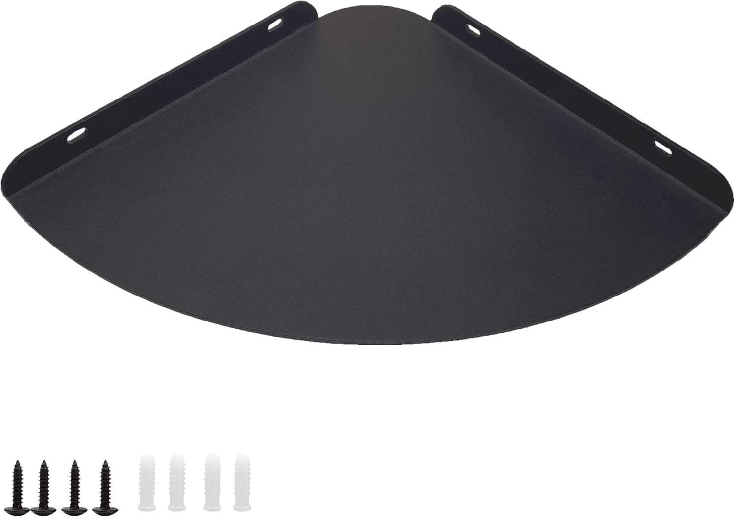 Small Wall Mounted Floating Corner Shelves Metal Black 7 Inch