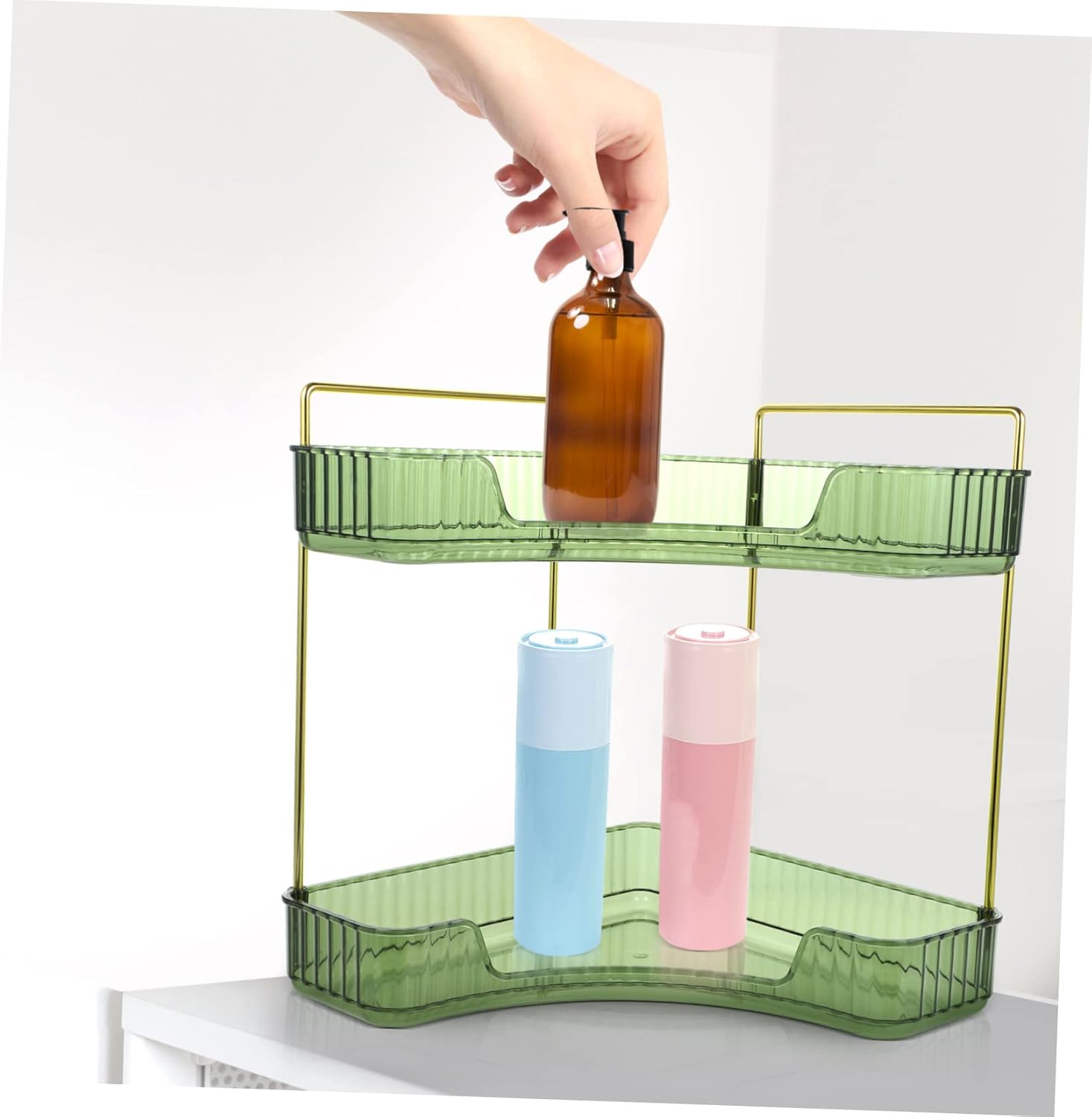 Holibanna Bathroom Counter Corner Storage Shelf Organizer