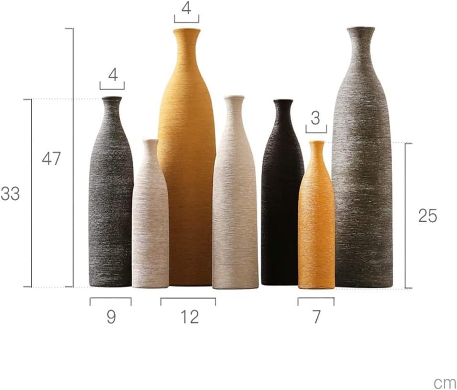 LQX Natural Ceramic Sculpture Vase for Home Decor