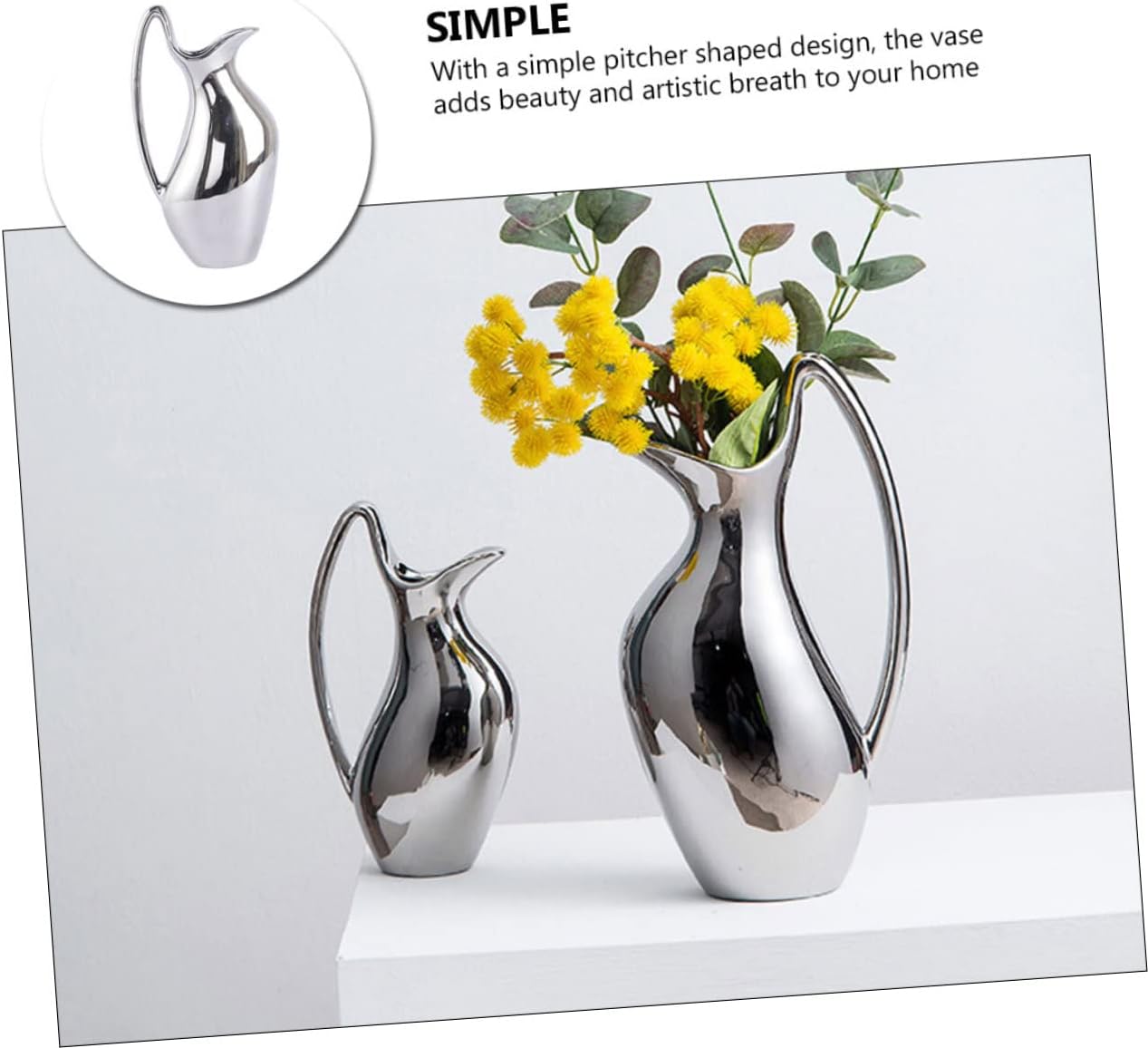Rustic Ceramic Flower Vase for Dried Flowers and DIY Arrangements