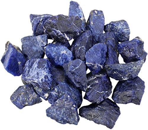 Rockcloud 1 Lb Natural Blue Sodalite Stones for Lapidary and Reiki Healing