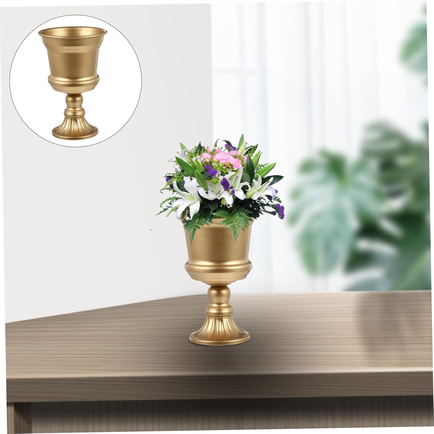 Elegant Gold Metal Flower Vase for Wedding Centerpiece