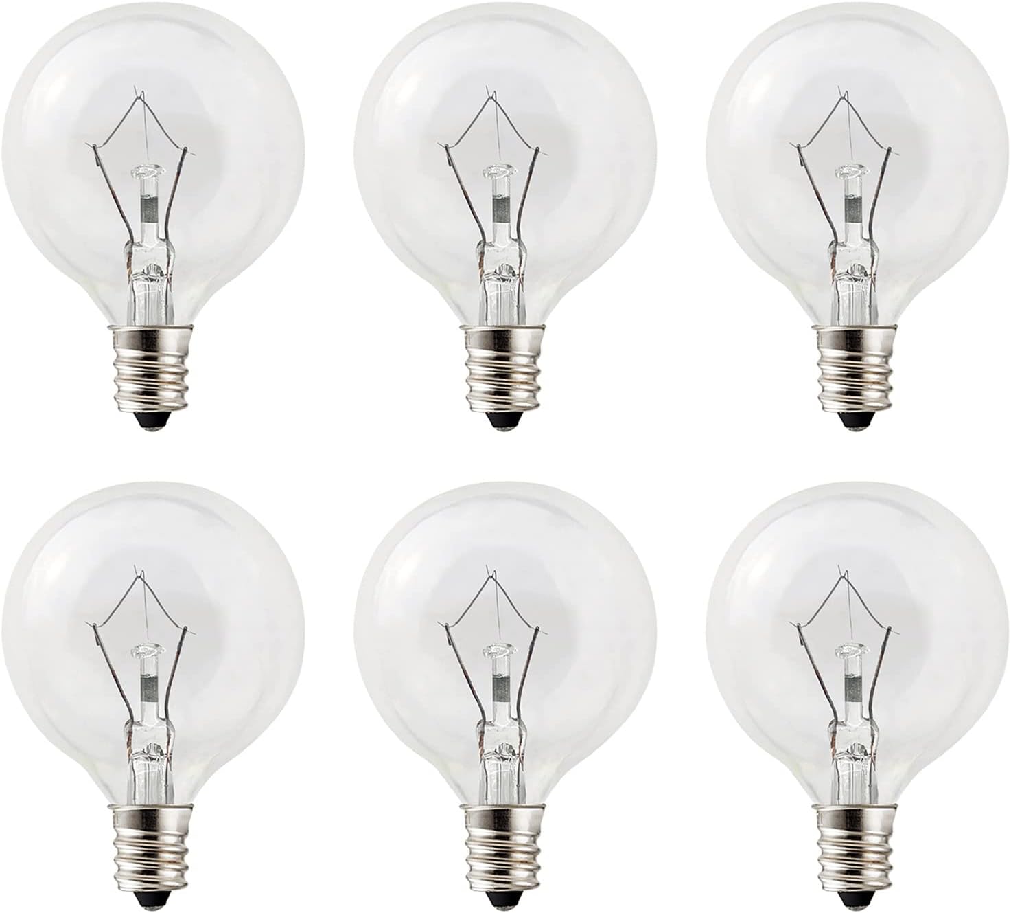 SalPhines Wax Warmer Bulbs 6 Pack G50 25W E12 Base