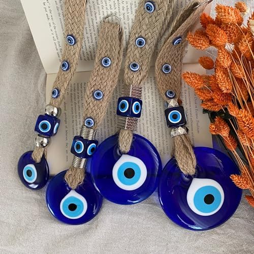 Turkish Evil Eye Wall Hanging Gold 35 Inch Decor