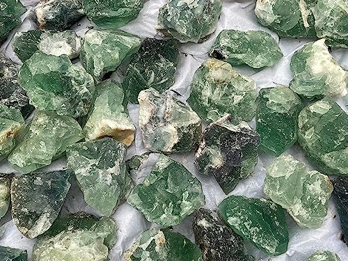 GAF TREASURES Natural Green Fluorite Stone 1 Piece