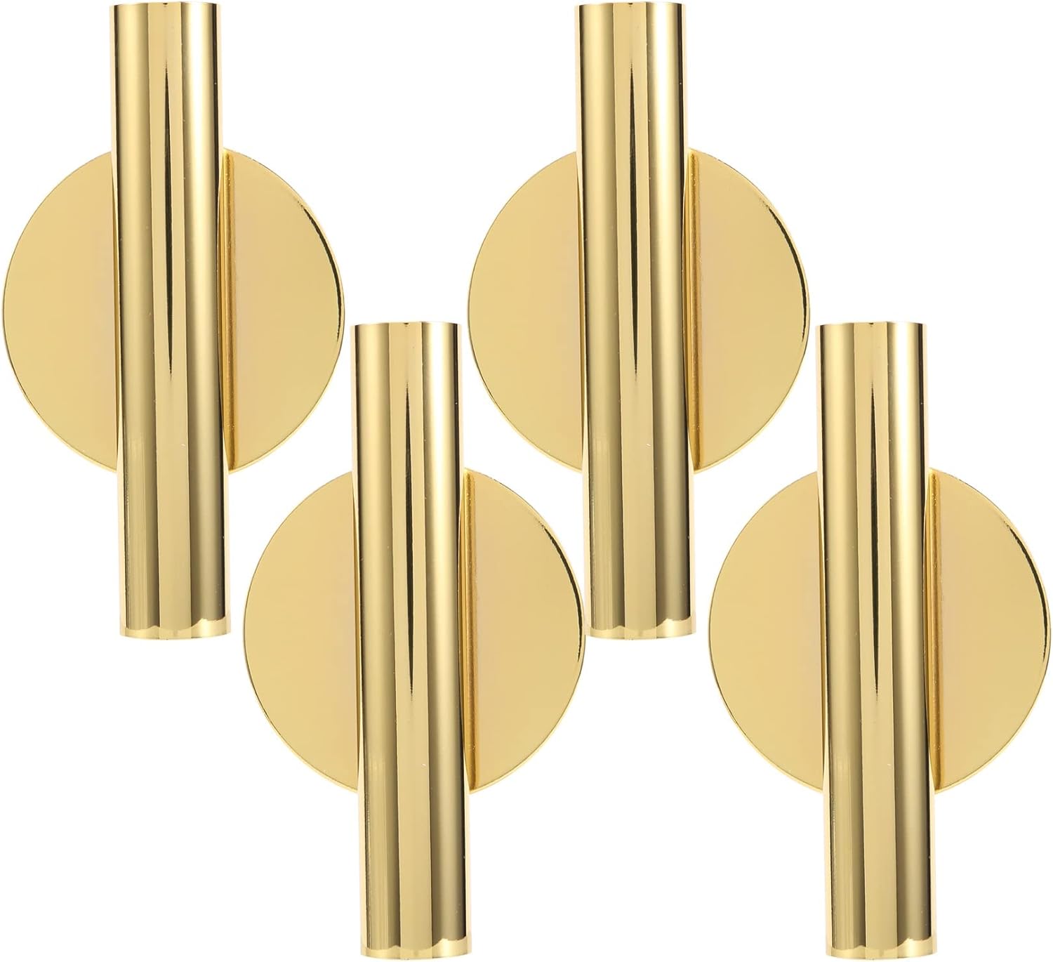 4PCS Gold Wall-Mounted Flower Tube Metal Vase Decoration Stand