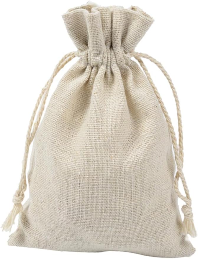 4pcs Cotton Drawstring Lavender Sachets Bags for Storage Tea Travel