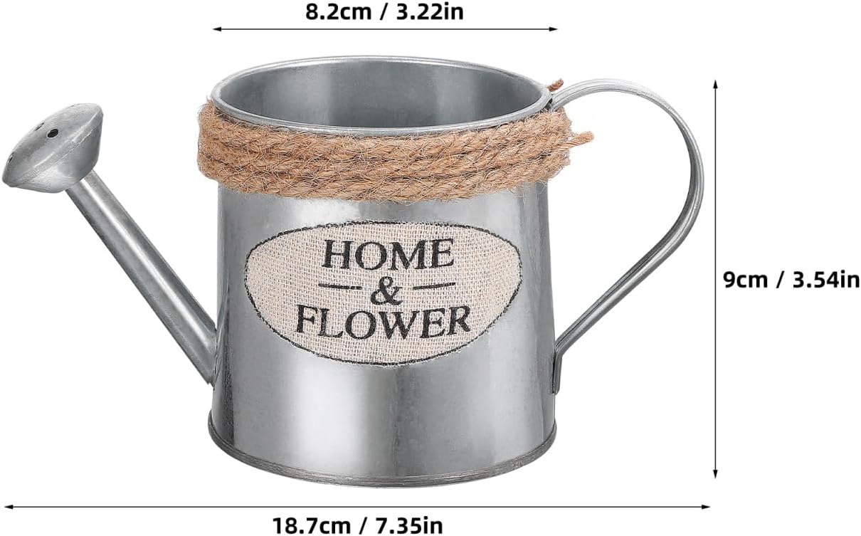 Ciieeo 3pcs Mini Iron Watering Can Flower Vase