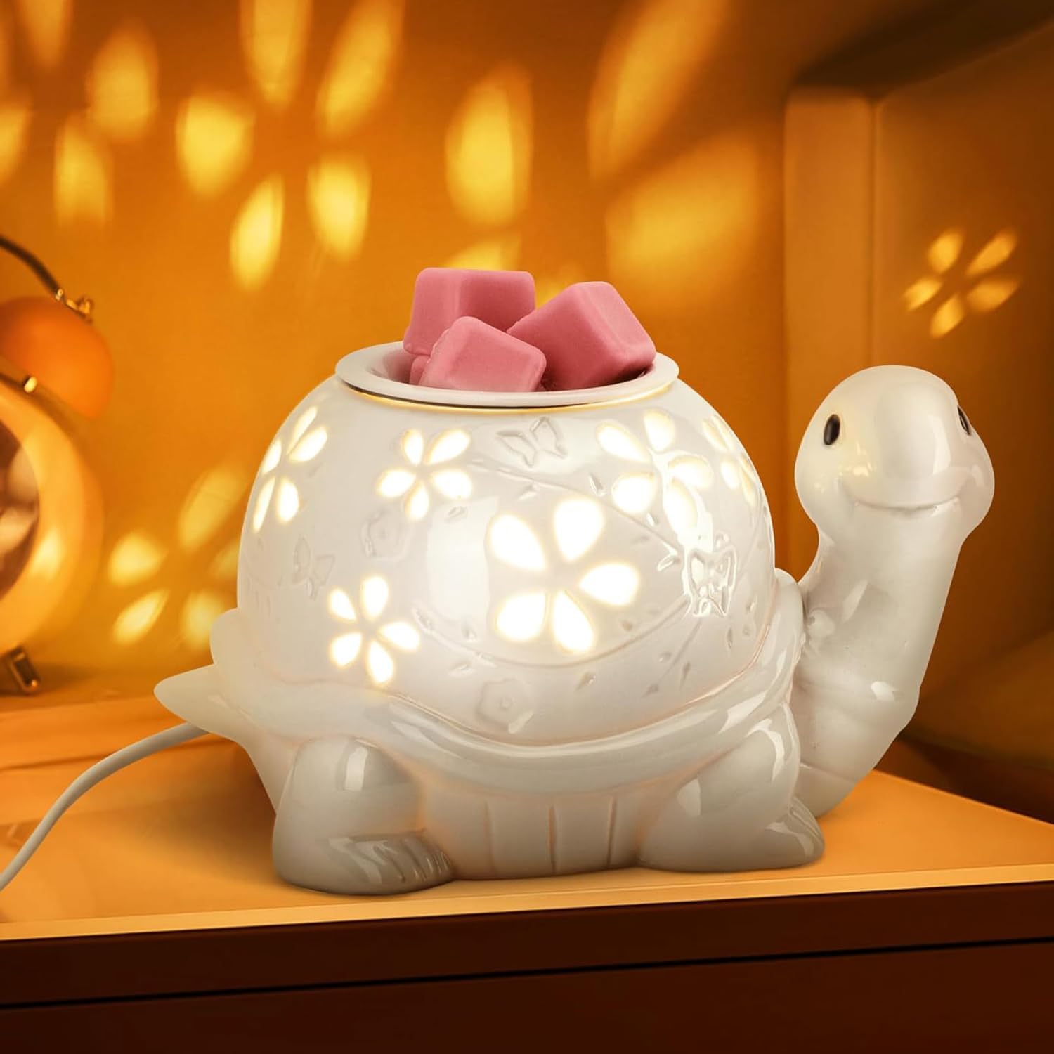 LESES Electric Wax Melter Turtle Warmer with 2 Bulbs