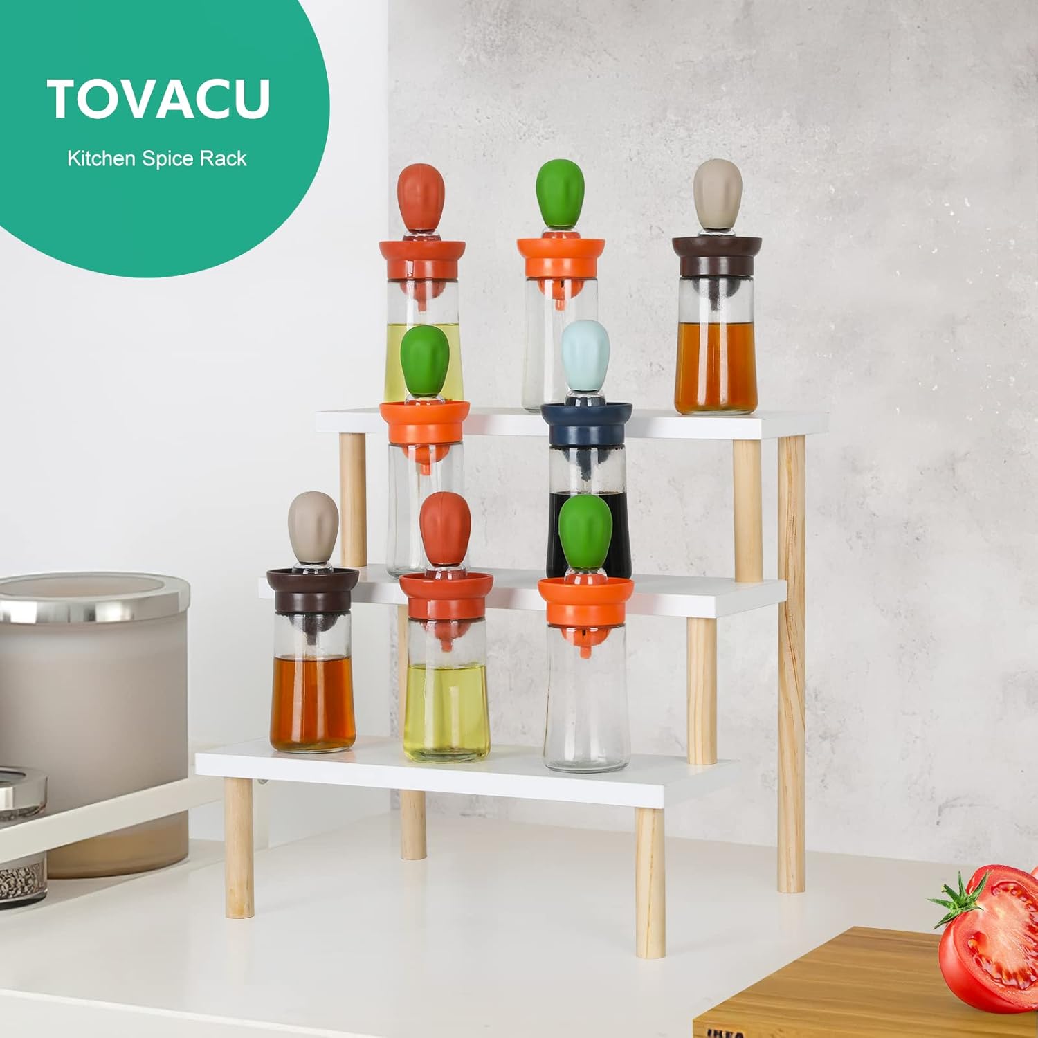 Tovacu 3 Tier Windowsill Plant Stand Shelf White