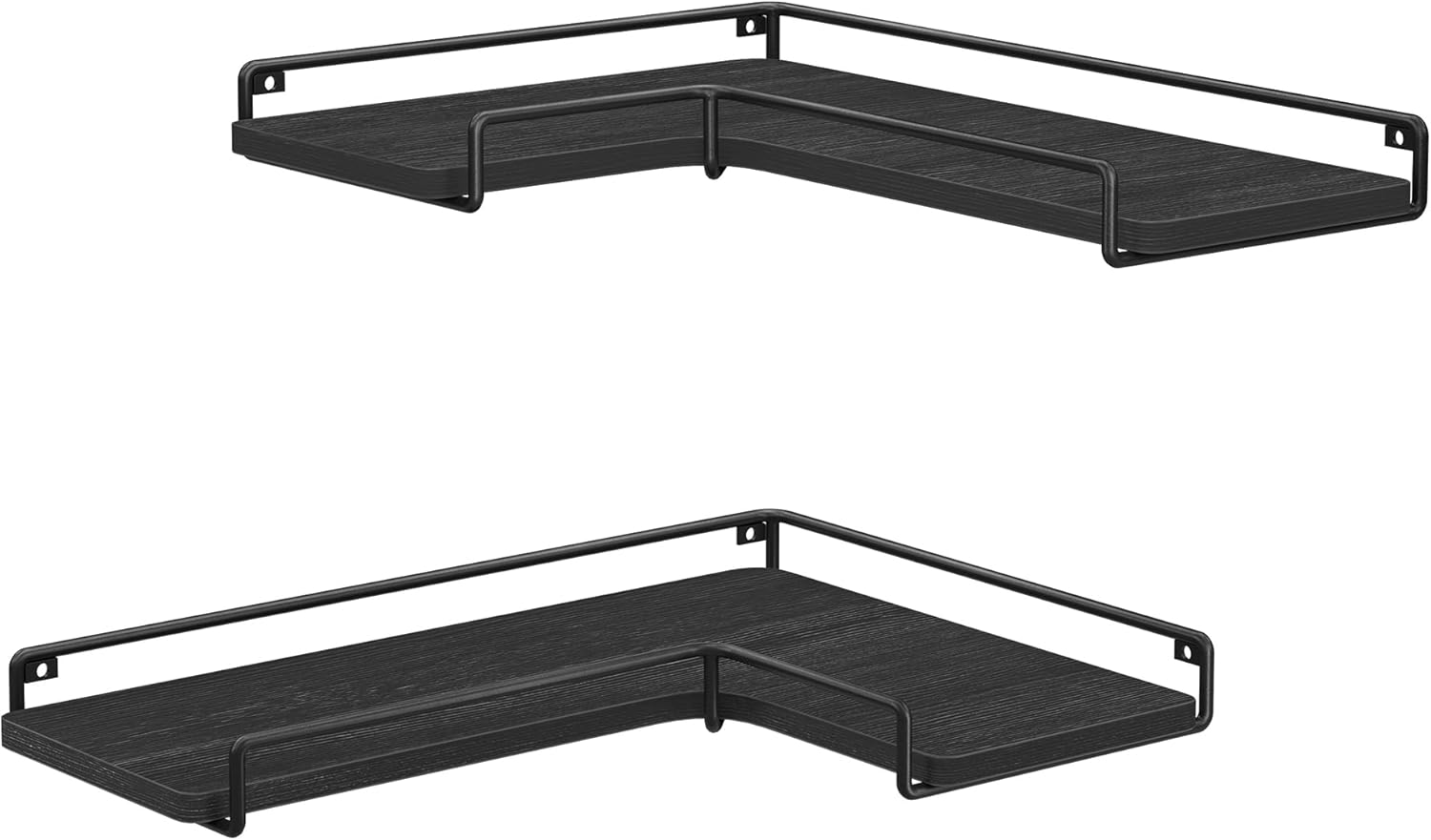 VASAGLE Corner Shelf Wall Mount Set of 2 Black