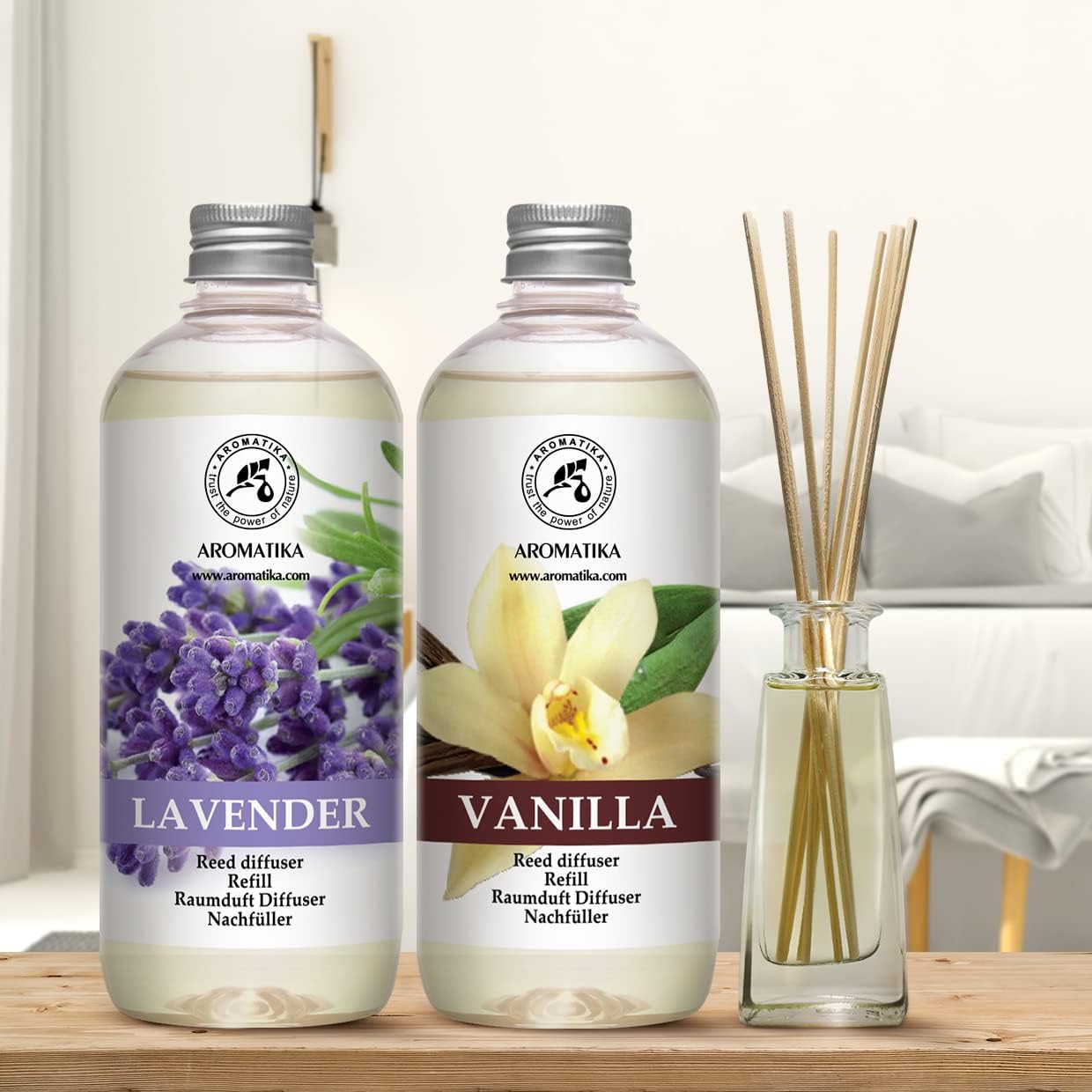 Vanilla Lavender Reed Diffuser Refill Set 34 Fl Oz