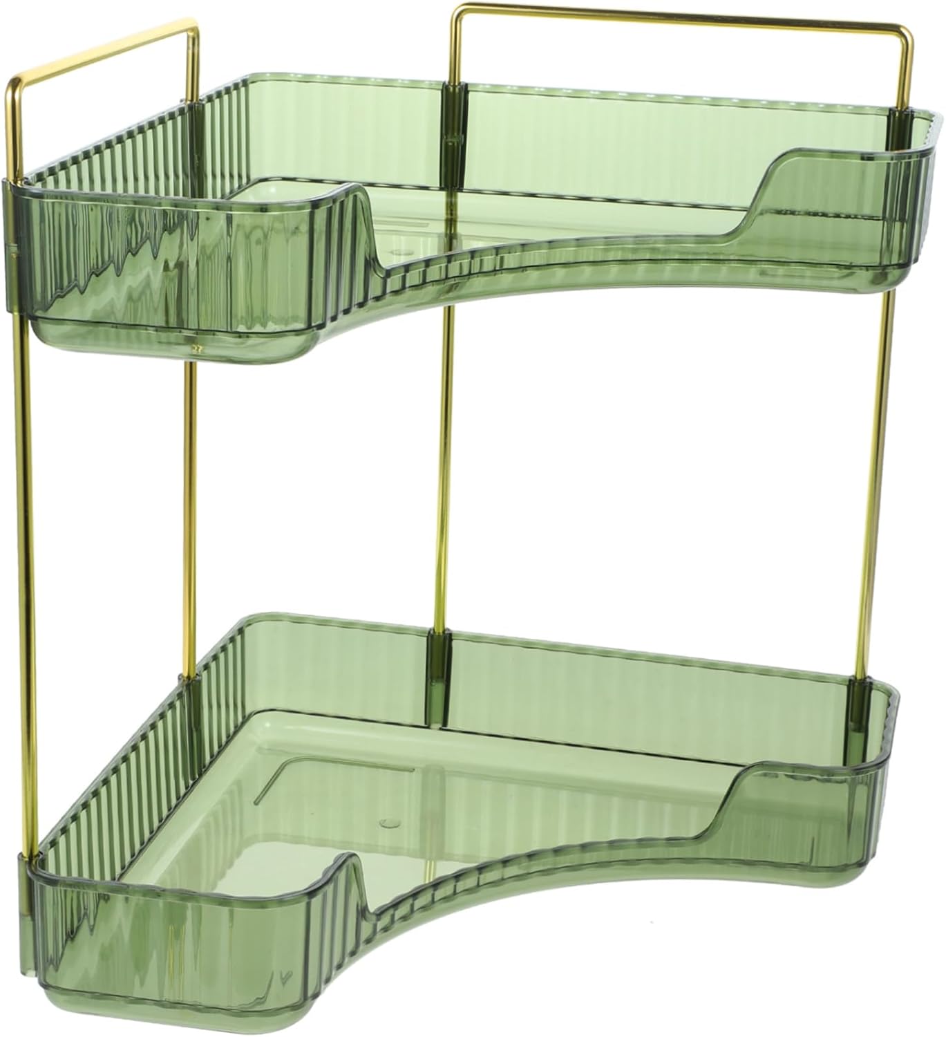MAGICLULU Transparent Corner Shelf Dual Layer Bathroom Organizer