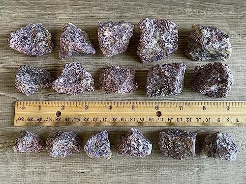 GAF TREASURES 3 Pcs Natural Lepidolite Crystals