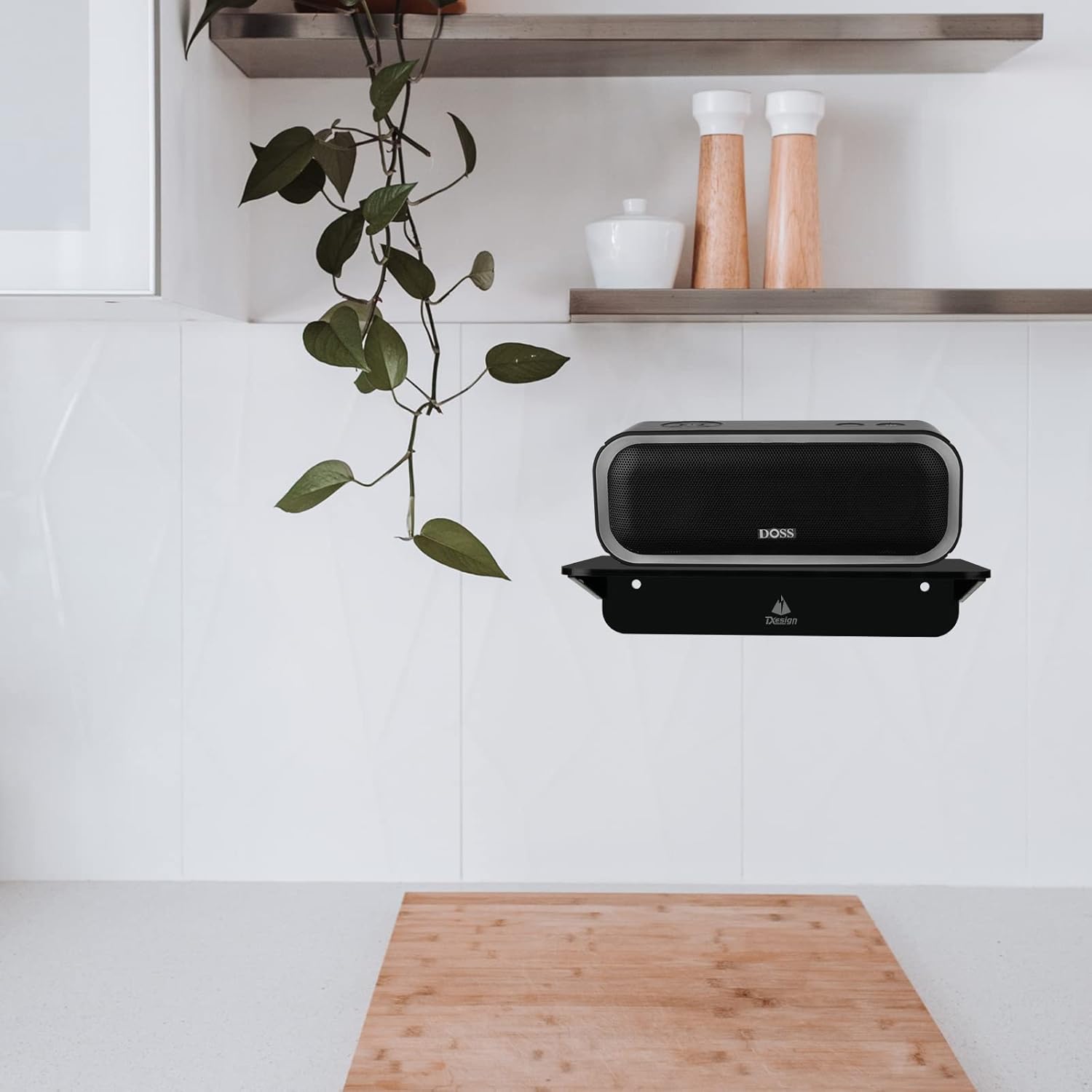 TXEsign Acrylic Floating Shelves 2 Pack Black