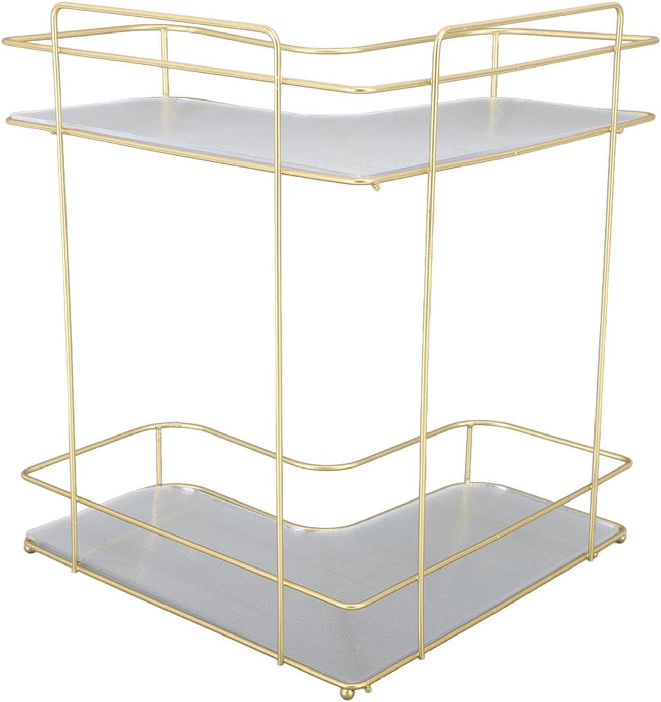Corner Bathroom Organizer with Acrylic and Iron Construction