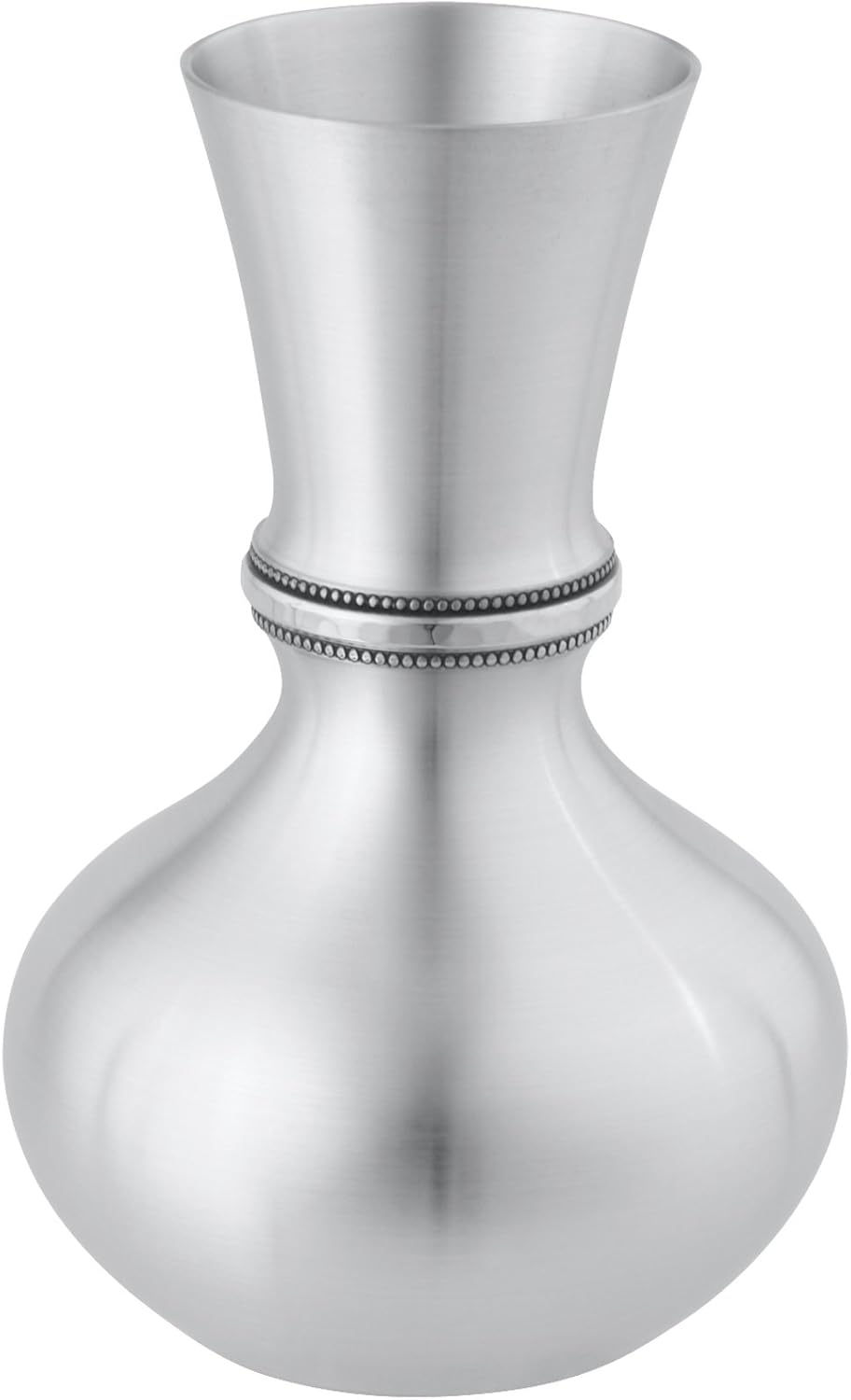 Danforth Sweet William Flower Vase Pewter Satin 5 Inch