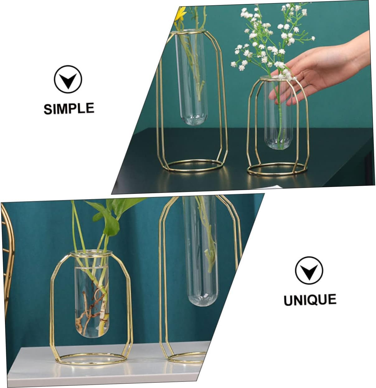 Zerodeko Geometric Flower Vase Modern Design