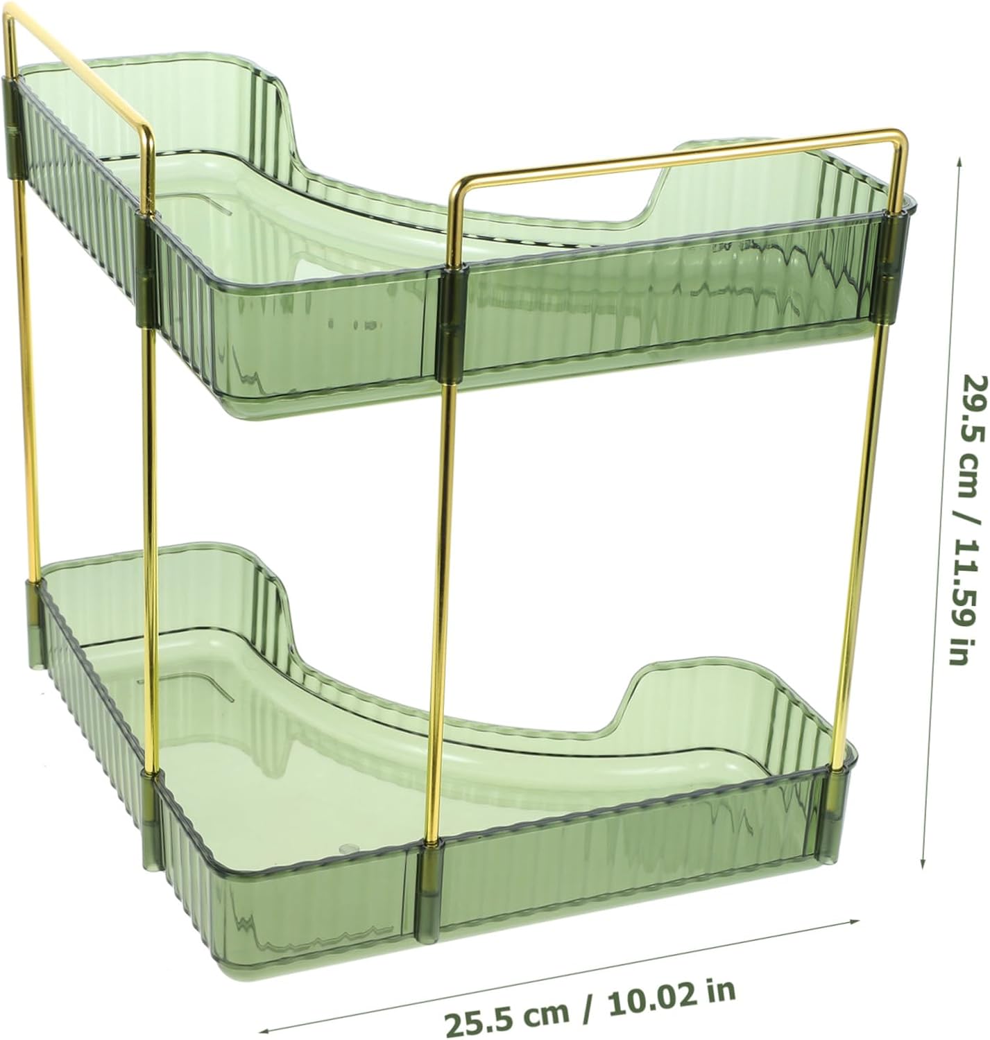 MAGICLULU Transparent Corner Shelf Dual Layer Bathroom Organizer