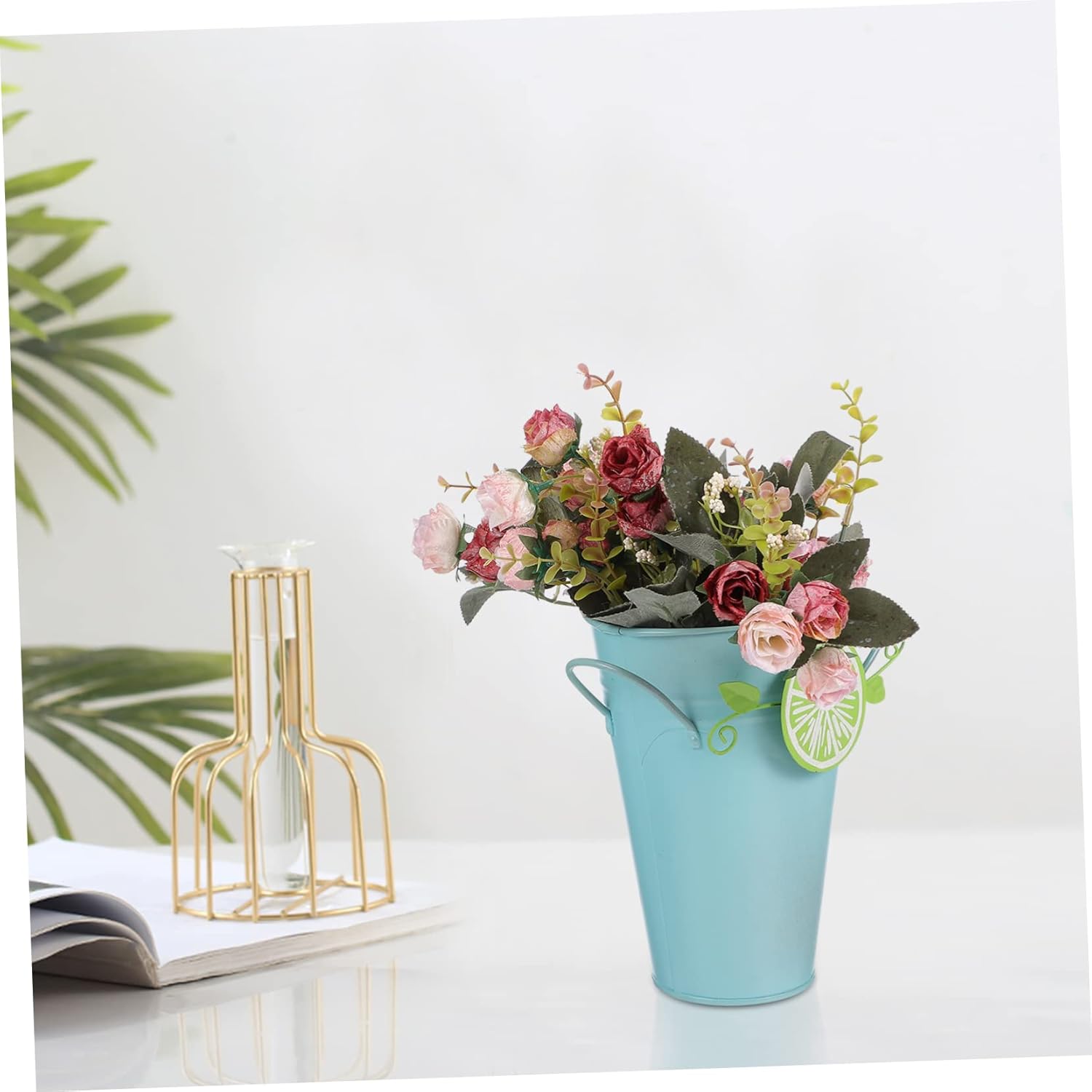 Iron Art Dried Flower Vase for Home Decor