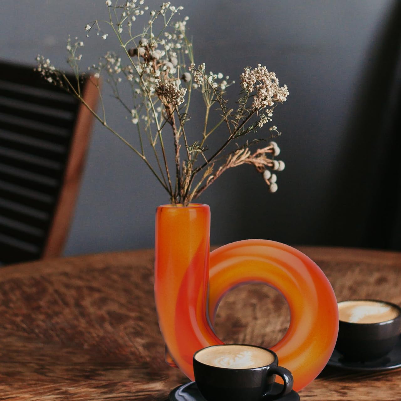Amosfun Glass Vase for Modern Home Decor