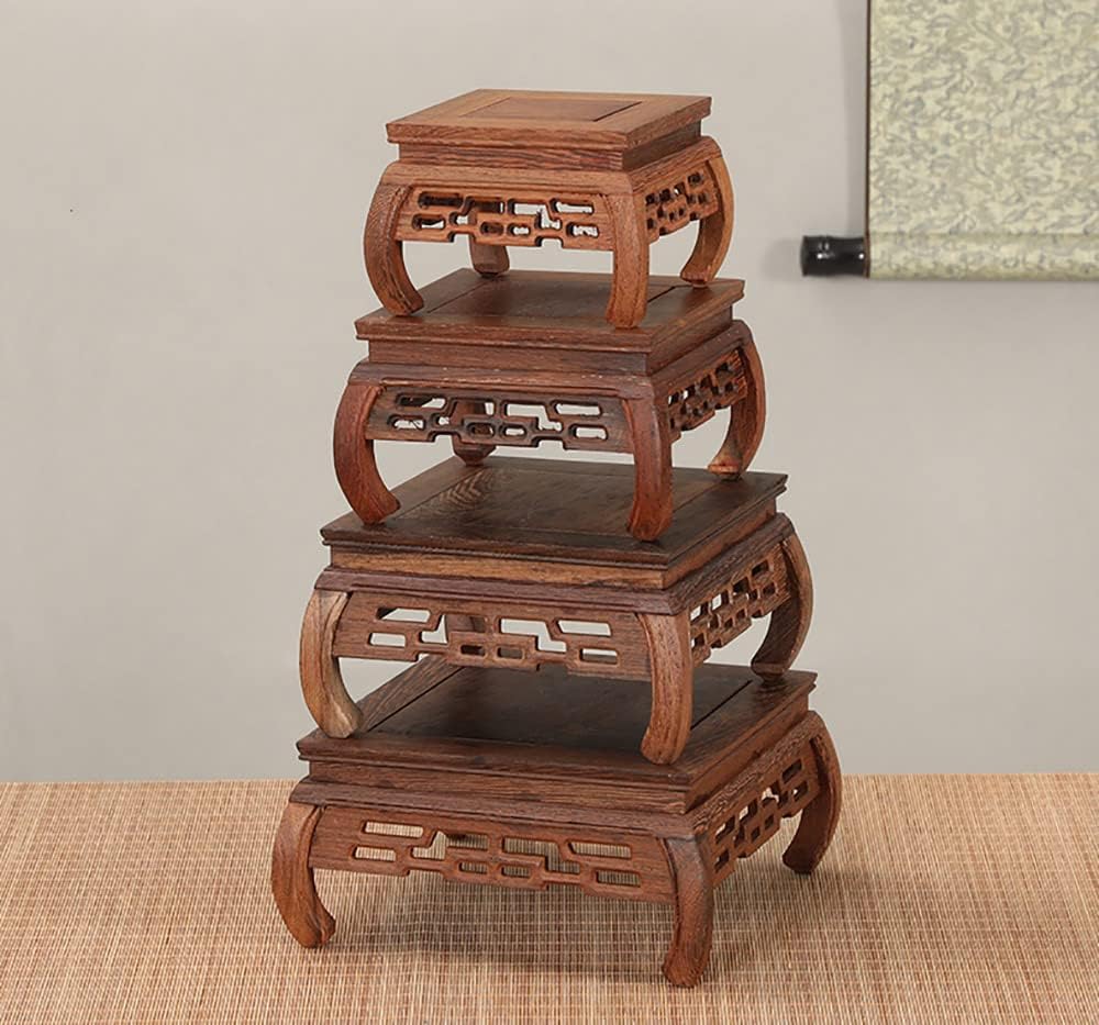 GOLDYWENDY Square Wooden Art Display Stand