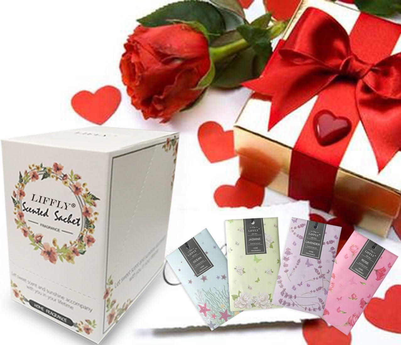 14 Pack Lavender Scented Sachets for Drawers and Closets